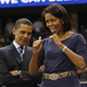 Sir, what are you looking at? A playful moment between the Obamas.
AFP/Getty Images